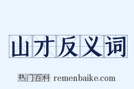 山才反义词是什么意思的图片